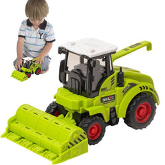 Cartoon Tractor Truck Toy Inertia Simulated Harvester Boy Pull Toy