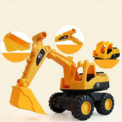 Medium Engineering Vehicle Set Excavator Bulldozer Boy Beach Toy