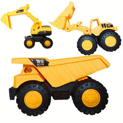 Medium Engineering Vehicle Set Excavator Bulldozer Boy Beach Toy