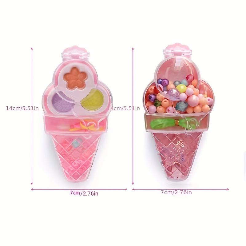 Girls Makeup Ring Jewelry Set Girls Dress Up And Make Up Toys Ring Beaded Toy