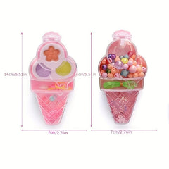 Girls Makeup Ring Jewelry Set Girls Dress Up And Make Up Toys Ring Beaded Toy