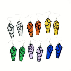 6 Pairs Acrylic Halloween Theme Earrings Unique Acrylic Earrings