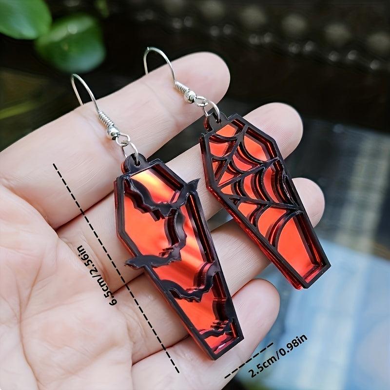 6 Pairs Acrylic Halloween Theme Earrings Unique Acrylic Earrings