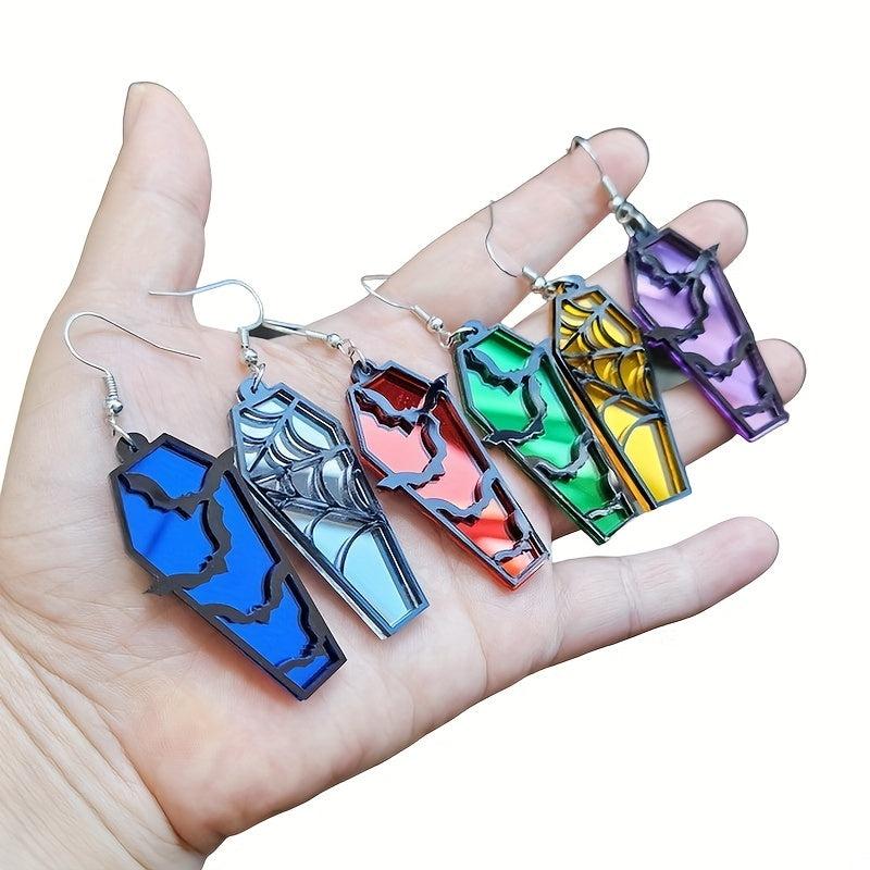 6 Pairs Acrylic Halloween Theme Earrings Unique Acrylic Earrings