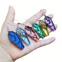 6 Pairs Acrylic Halloween Theme Earrings Unique Acrylic Earrings