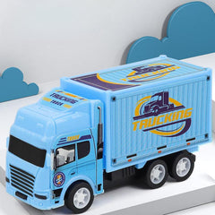 4pcs Pull Back Container Car Toy Set for Boys Christmas Gift