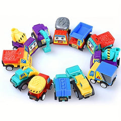 4pcs Cartoon Mini Pull Back Cars Kids Toy Car Prize Gift