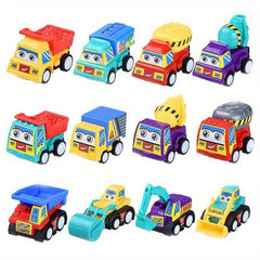 4pcs Cartoon Mini Pull Back Cars Kids Toy Car Prize Gift