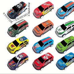 10pcs Metal Car Tinplate Children's Toy Decoration Bulk Back Force Car