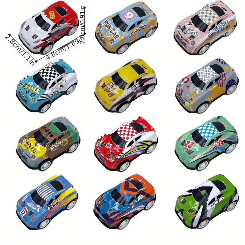 10pcs Metal Car Tinplate Children's Toy Decoration Bulk Back Force Car