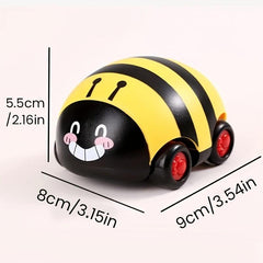 4pcs Friction Powered Vehicle Car Toys Play Push And Go Back And Forth