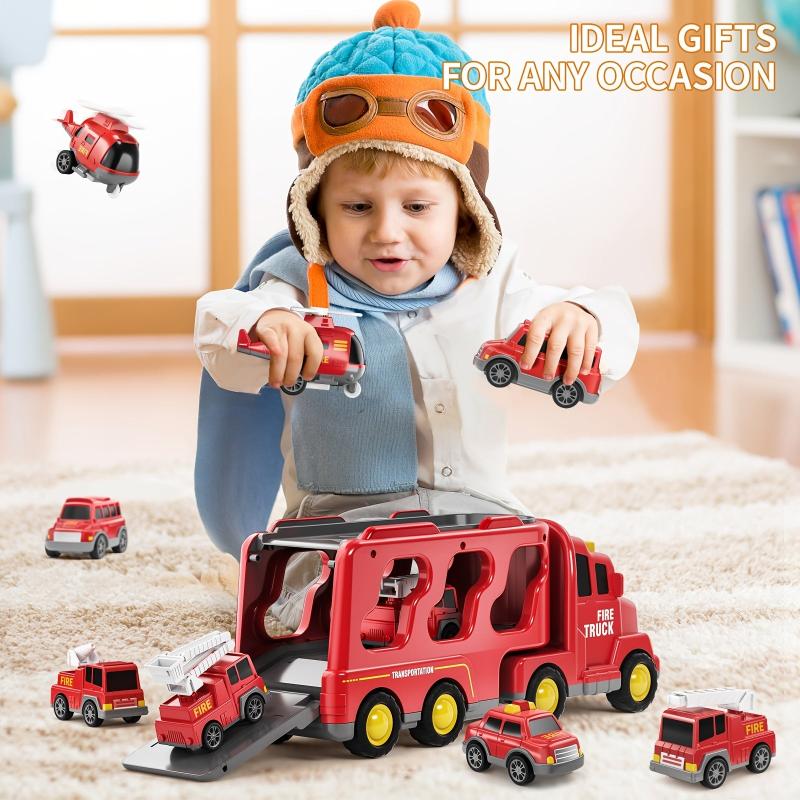 7pcs Friction Power Vehicle Car Toy Set Ideal Gift for Toddlers & Kids Ages 3-9