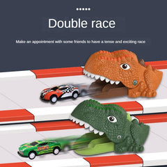 Kids Dinosaur Car Launch Toy, Educational Inertial Sliding T-Rex Car