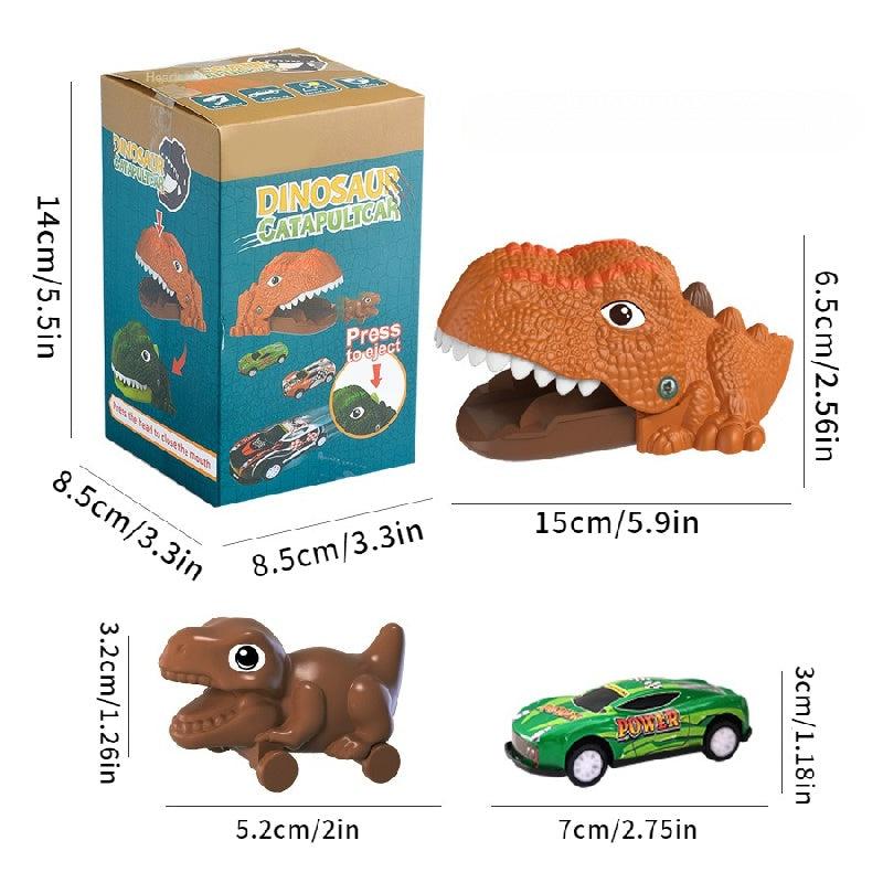 Kids Dinosaur Car Launch Toy, Educational Inertial Sliding T-Rex Car