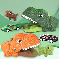 Kids Dinosaur Car Launch Toy, Educational Inertial Sliding T-Rex Car