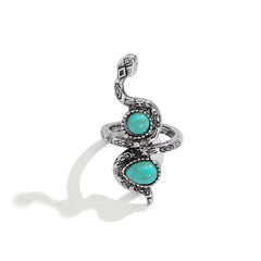 Bohemian Snake Turquoise Ring for Wedding Holiday Jewelry