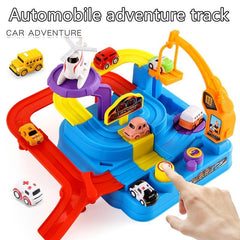 Children's DIY Track Building Blocks Car Breakthrough Adventure Game