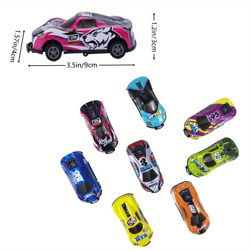 8pcs Iron Alloy Pull Back Car Sets Bouncing Cars 6 86cm