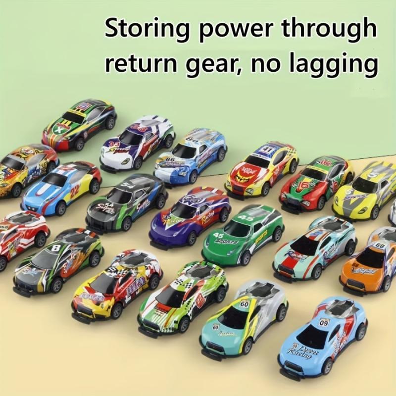 8pcs Iron Alloy Pull Back Car Sets Bouncing Cars 6 86cm