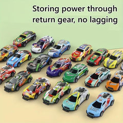 8pcs Iron Alloy Pull Back Car Sets Bouncing Cars 6 86cm