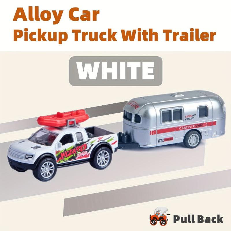 Alloy Car Truck With Trailer Pull Back Car 4 Colors for Kids