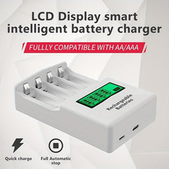 PUJIMAX 4 Slot LCD Intelligent Charger for No 5 & No 7 Batteries