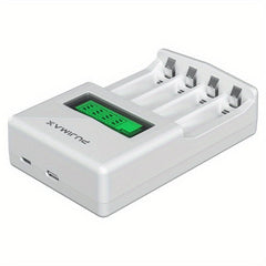 PUJIMAX 4 Slot LCD Intelligent Charger for No 5 & No 7 Batteries