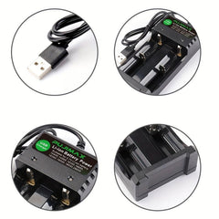 PUJIMAX 2-Slot Lithium Charger with Independent Charging