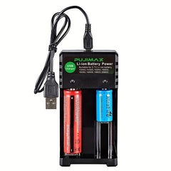 PUJIMAX 2-Slot Lithium Charger with Independent Charging