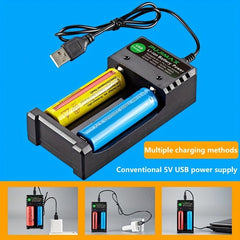 PUJIMAX 2-Slot Lithium Charger with Independent Charging