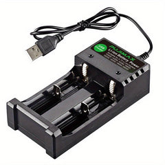 PUJIMAX 2-Slot Lithium Charger with Independent Charging