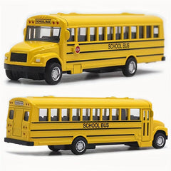 Alloy Pull Back School Bus Model Toy Gift
