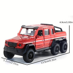 1:32 Alloy Truck Off-road Model Pull Back Sound Light Can Open Door Toy Car Boys