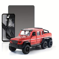 1:32 Alloy Truck Off-road Model Pull Back Sound Light Can Open Door Toy Car Boys