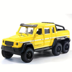 1:32 Alloy Truck Off-road Model Pull Back Sound Light Can Open Door Toy Car Boys