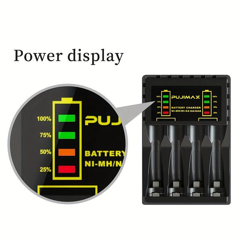 PUJIMAX 4-Slot 1.2V Smart Charger