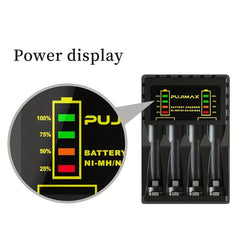 PUJIMAX 4-Slot 1.2V Smart Charger