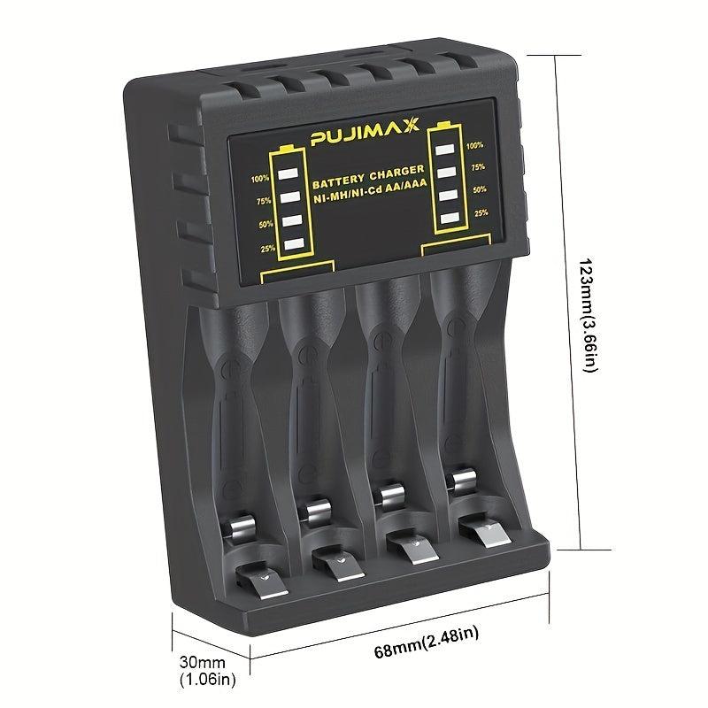 PUJIMAX 4-Slot 1.2V Smart Charger