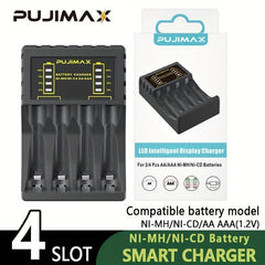 PUJIMAX 4-Slot 1.2V Smart Charger