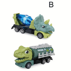 Dino Construction Trucks Toy for Boys Tyrannosaurus Rex Triceratops