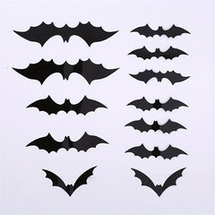 12pcs PVC Bats Wall Stickers Halloween Family Wall Decoration