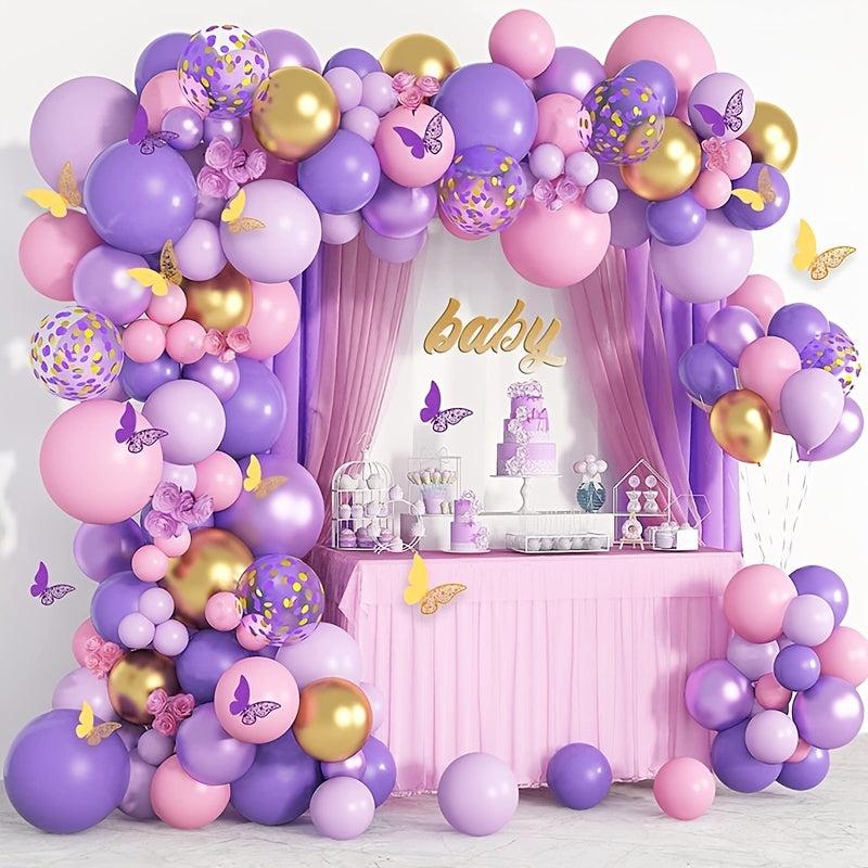 Butterfly Birthday Confetti Balloon Set Decoration