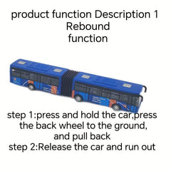 Alloy Double Section Mini Bus Toy