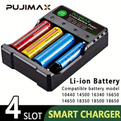 PUJIMAX 18650 Self Powered Charger - 2/3/4 Slot