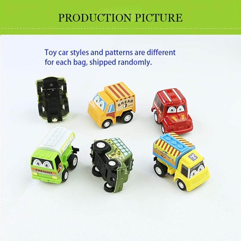 6 Pack Pull Back Toy Cars Assorted Colors
