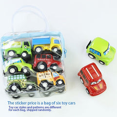 6 Pack Pull Back Toy Cars Assorted Colors