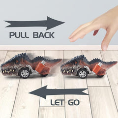 6pcs Jurassic Dinosaur Inertial Pullback Car Toys for Kids
