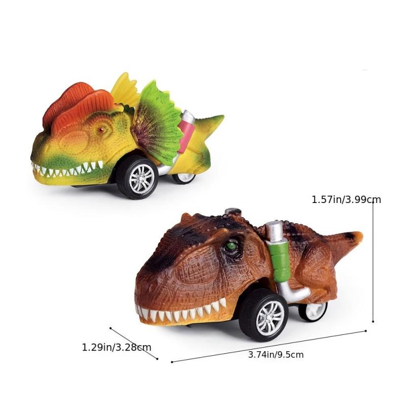 6pcs Jurassic Dinosaur Inertial Pullback Car Toys for Kids