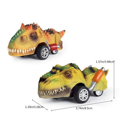 6pcs Jurassic Dinosaur Inertial Pullback Car Toys for Kids