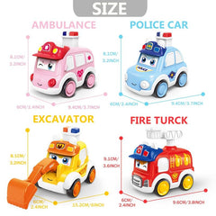 4pcs Wind Up Toy Cars Fun Gift for 1 4 Year Olds